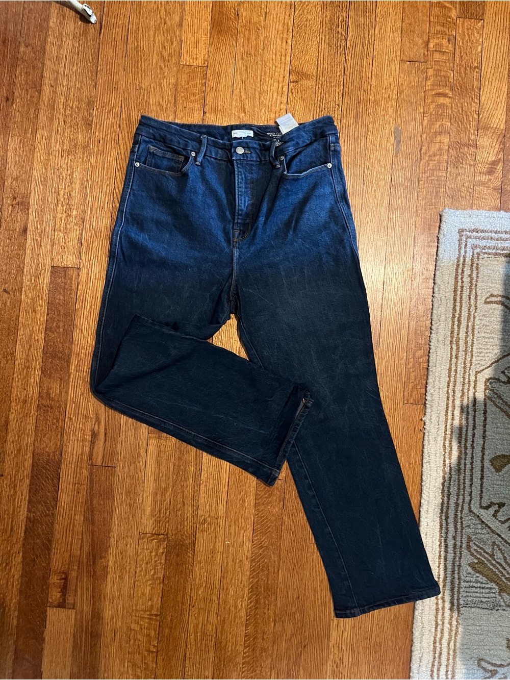 Good American Women’s Straight Jeans in Dark Indigo